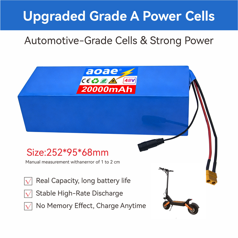 Pin xe điện 48V 13S5P 20Ah, sử - đánh giá và giá 60V 30Ah Electric Scooter Battery